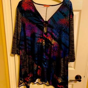 Multi color long sleeve top